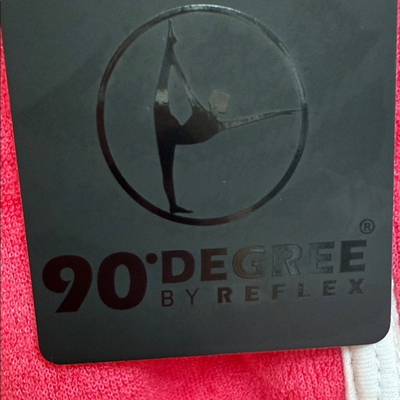 90 Degree By Reflex Pink Towel Terry Shorts - Picture 2 of 7